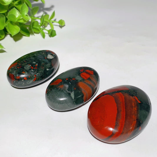 2.2"-2.5" Africa Blood Stone Palm Crystal Healing Bulk Wholesale