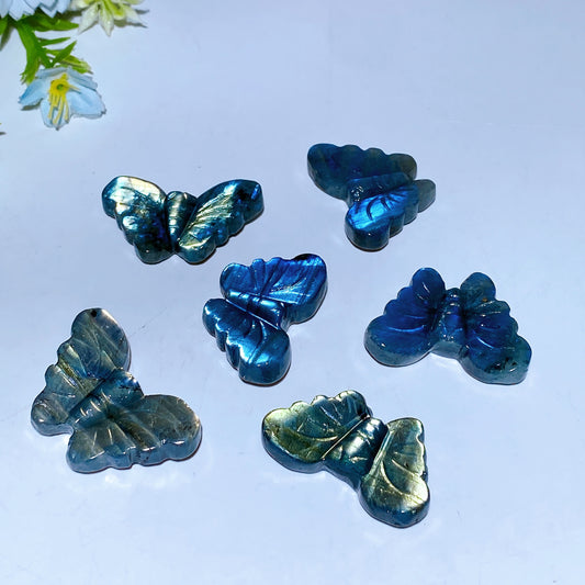 Labradorite Blue Chalcedony Butterfly Carving Crystal Healing Bulk Wholesale
