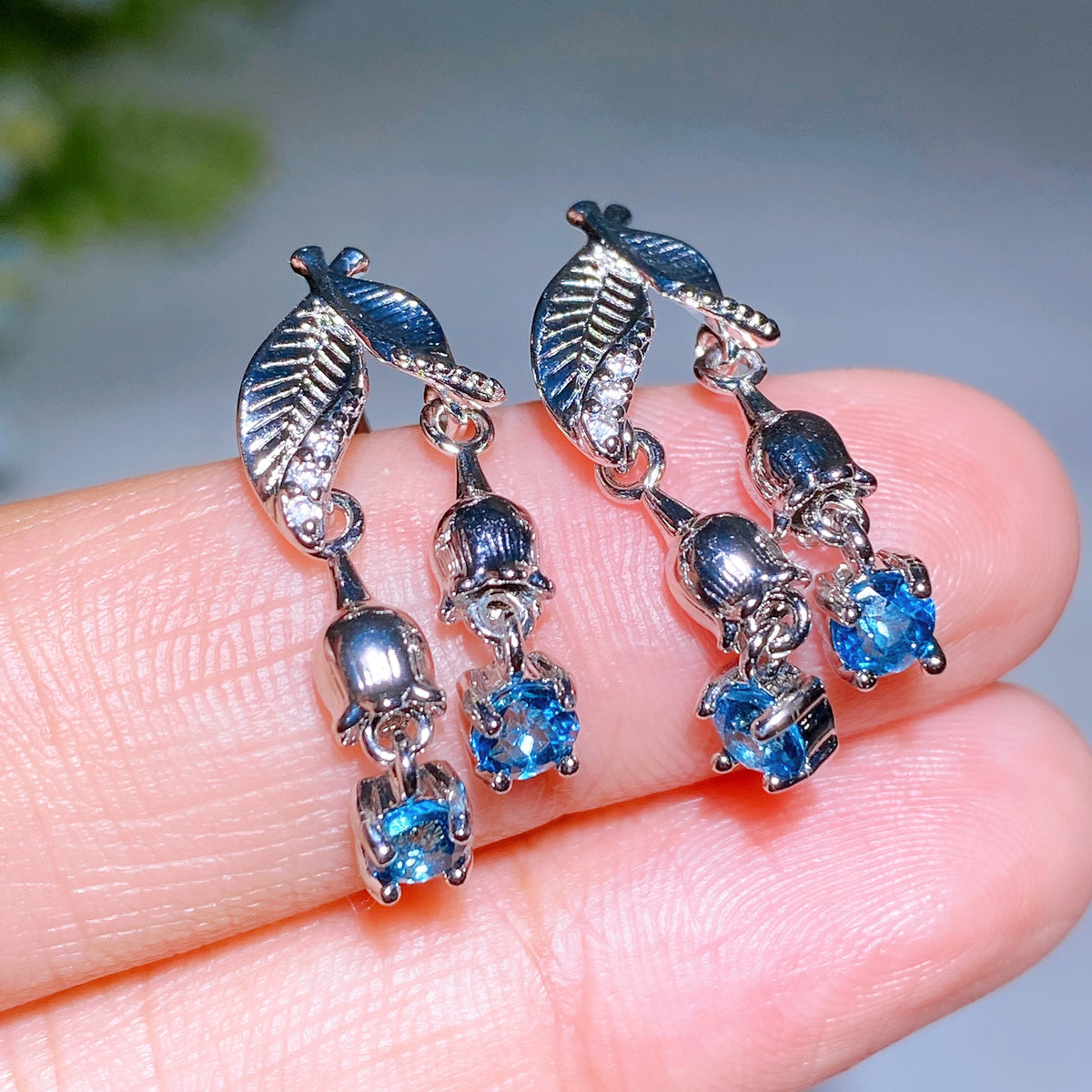 S925 Crystal Ear Stud Earring Crystal Healing Bulk Wholesale