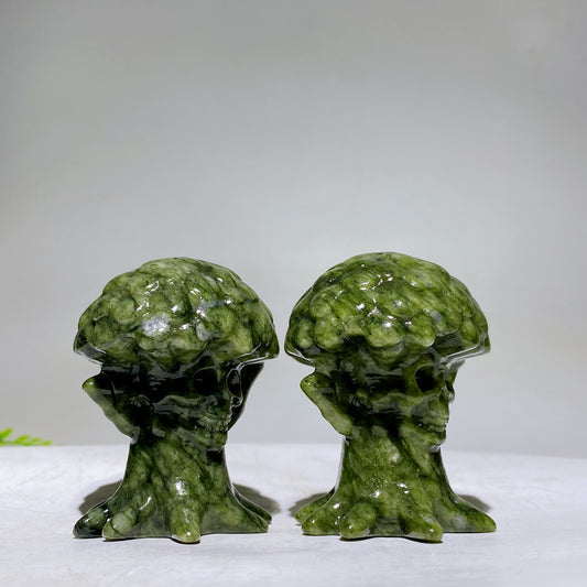 2.4" Serpentine Tree with Skull Face Carving Wholesale