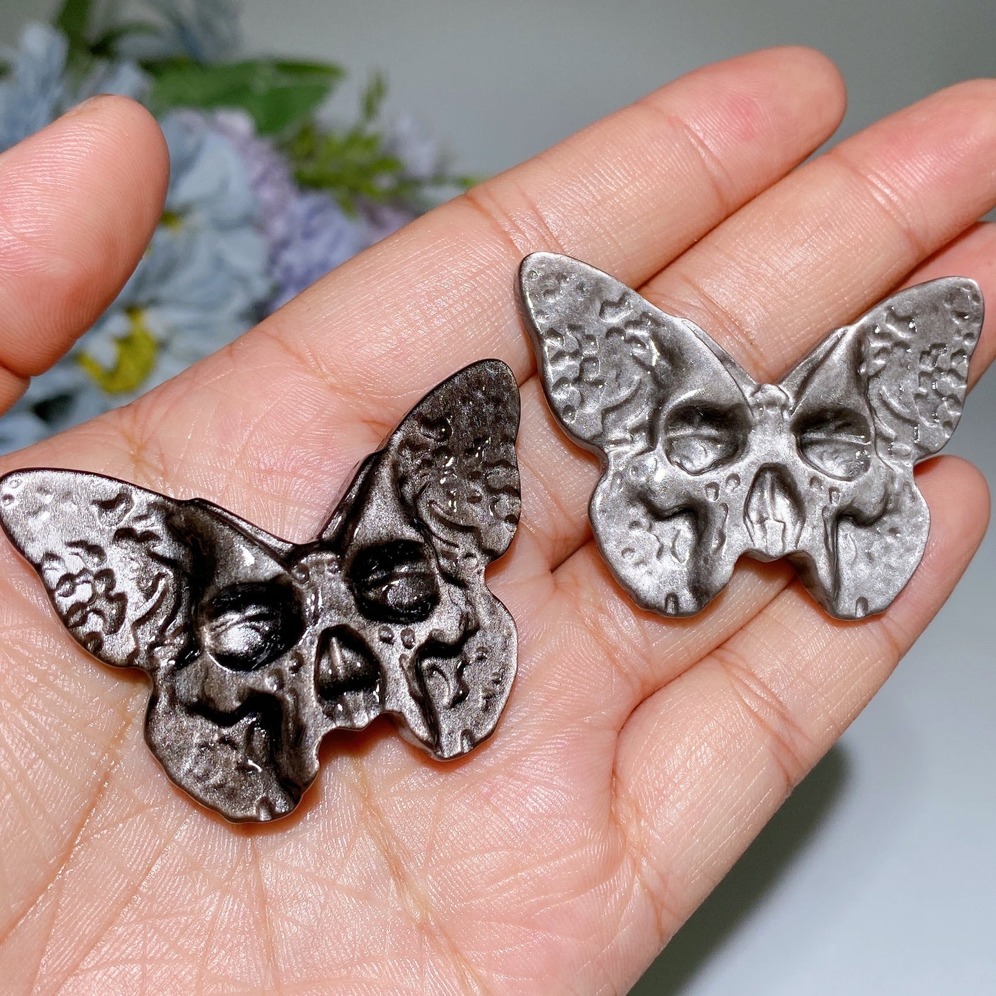 Crystal Skull Butterfly Carving Crystal Healing Bulk Wholesale