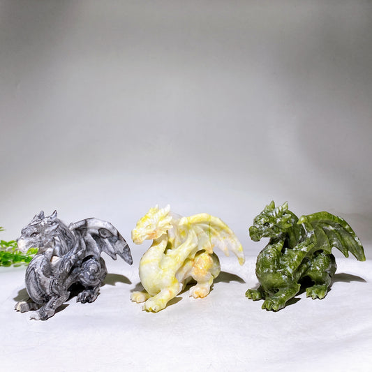 4.3" Natrual Crystal Dragon Carviing Wholesale