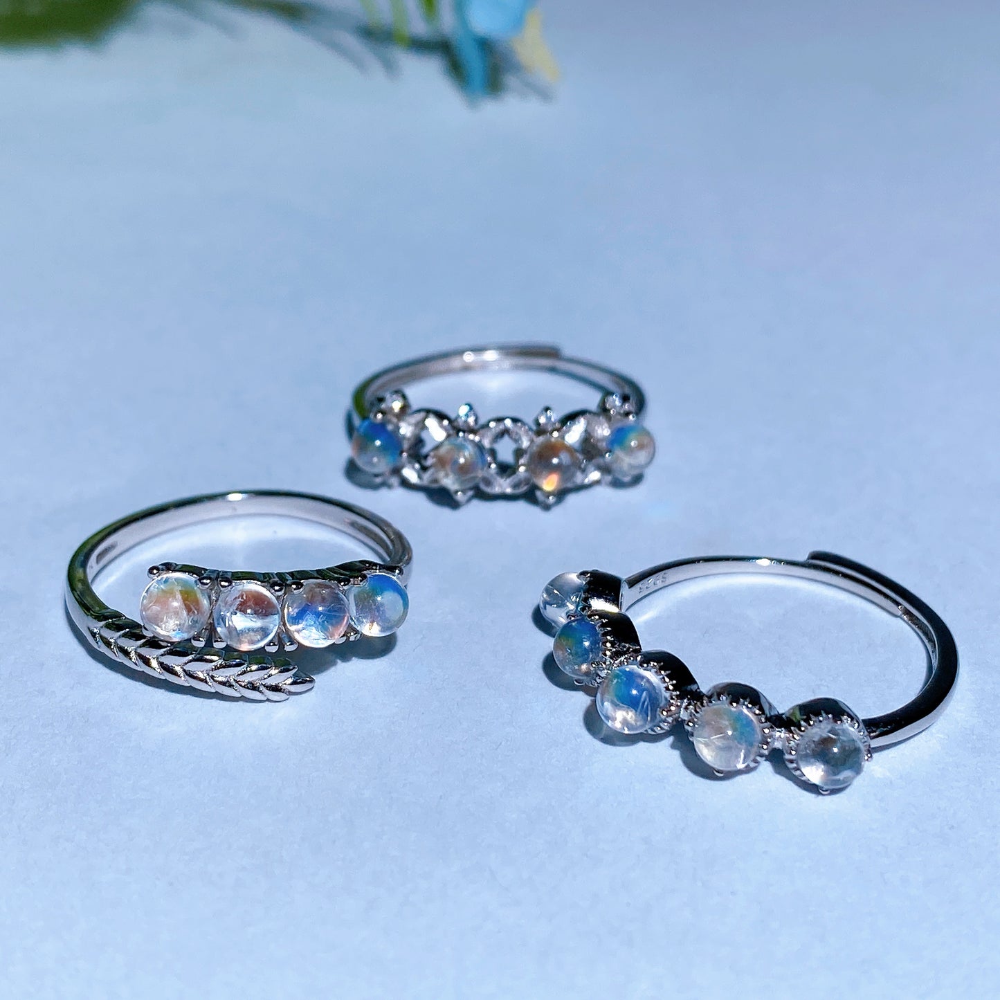 Sterling Silver Moonstone Ring Crystal Healing Bulk Wholesale