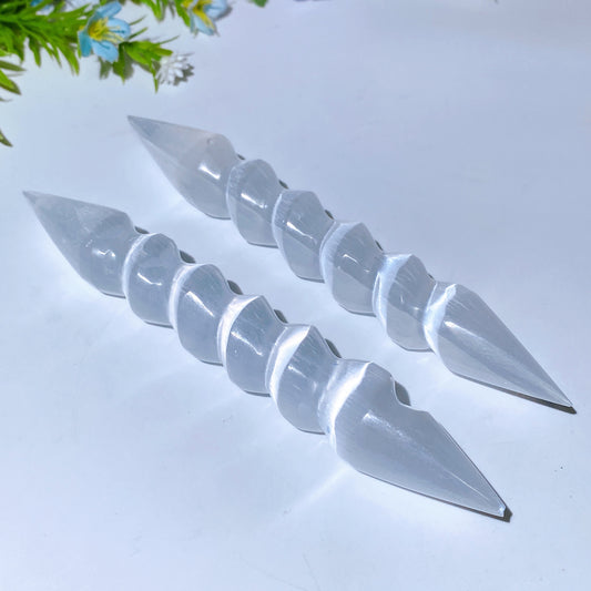 16cm Spiral Selenite Wand Crystal Healing Bulk Wholesale