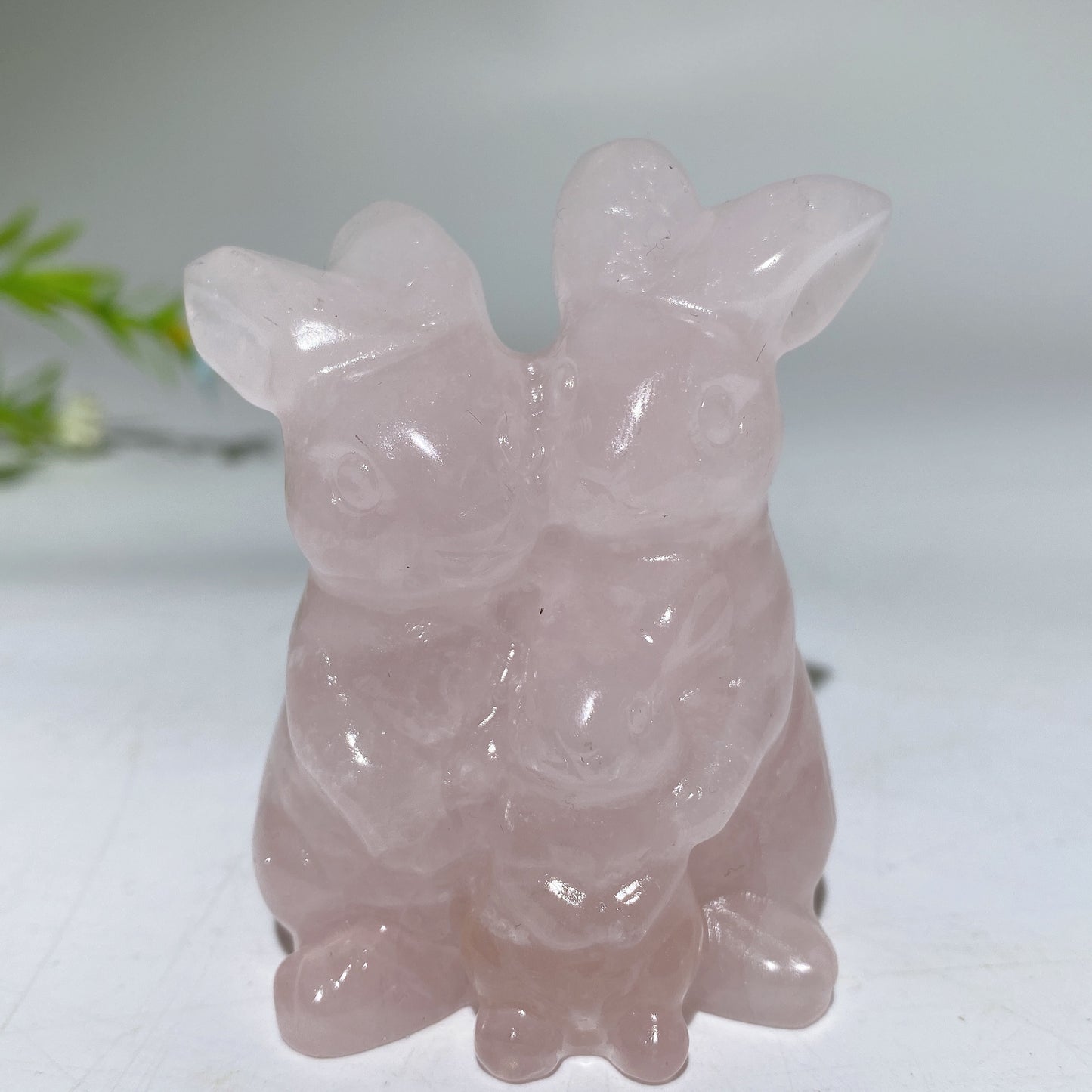 2.4" Crystal Rabbit Family Carvings Crystal Healing Bulk Wholesale