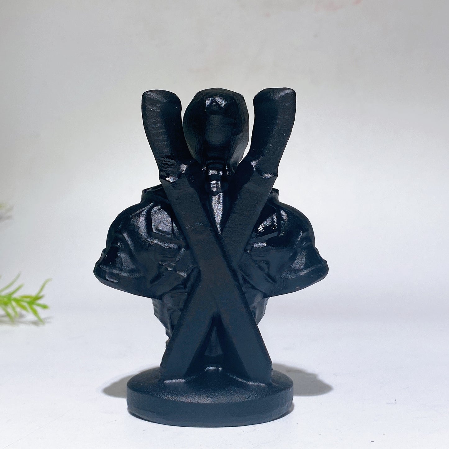3.8" Black Obsidian Deadpool Carving Crystal Healing Bulk Wholesale