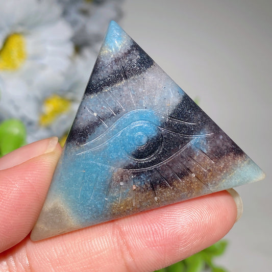 1.5"-1.9" Trolleite Eye of Horus Carvings Crystal Healing Bulk Wholesale