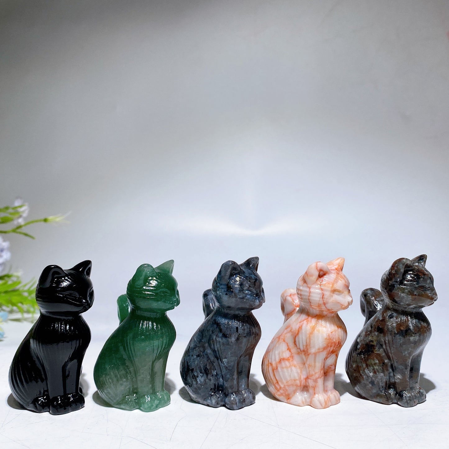 2.4" Crystal Cat Carving Crystal Healing Bulk Wholesale