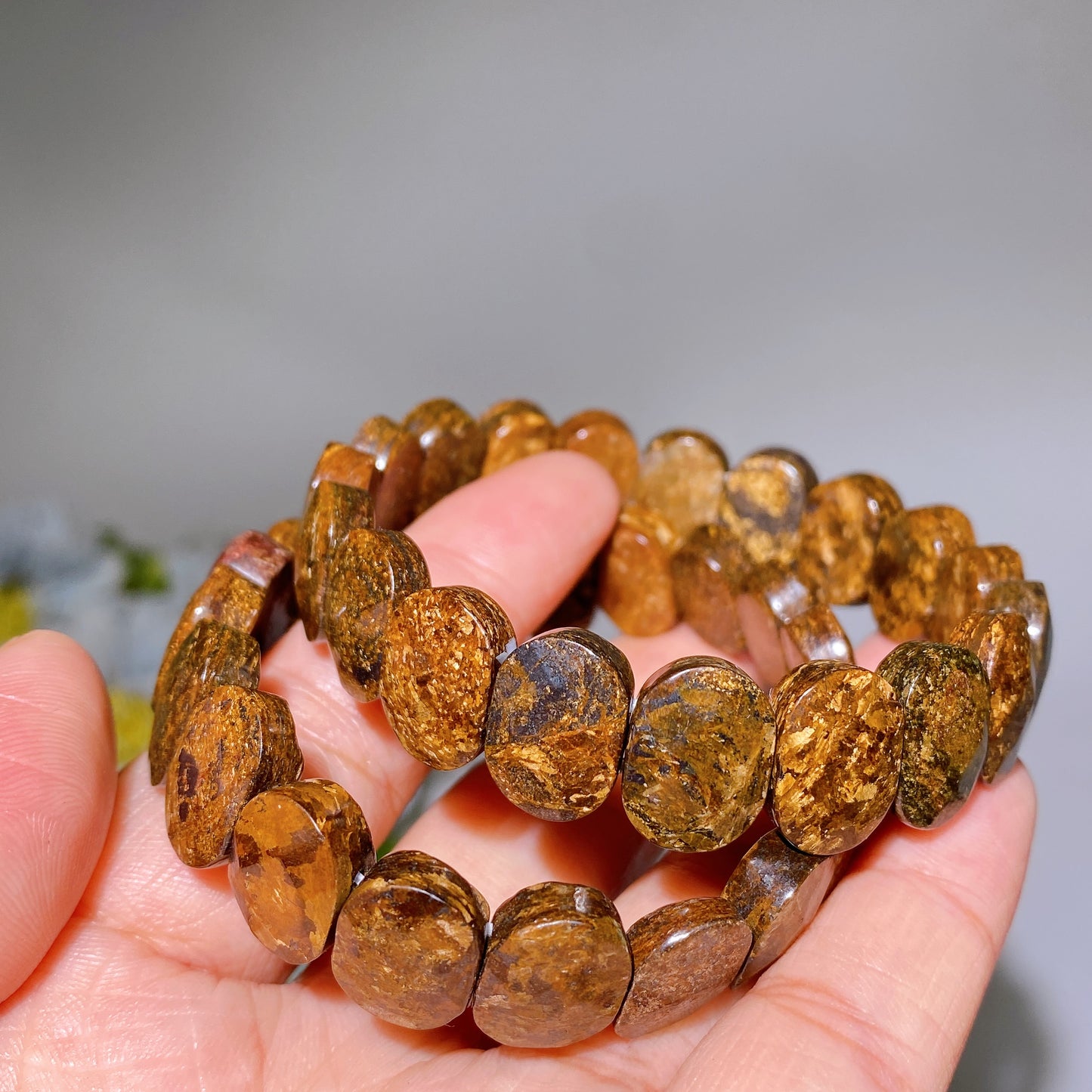 15mm Bronzite Bangle Bracelet Crystal Healing Bulk Wholesale