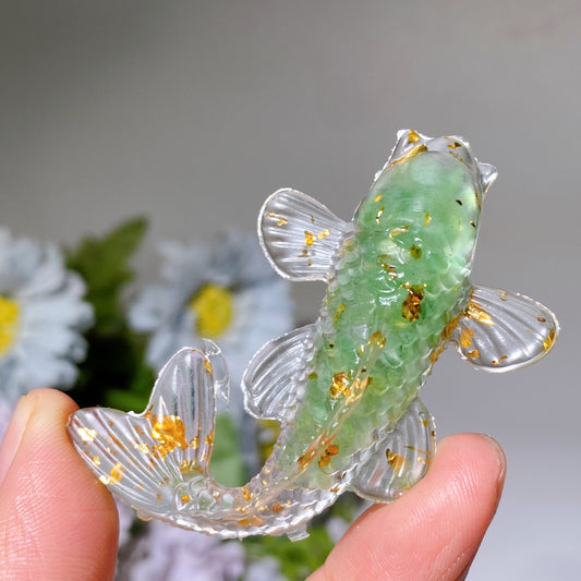 Resin Fish Infused Crystal Chips Carving Crystal Healing Bulk Wholesale