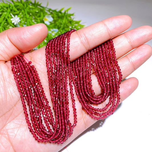 2mm Faceted Crystal Beads String Crystal Healing Bulk Wholesale