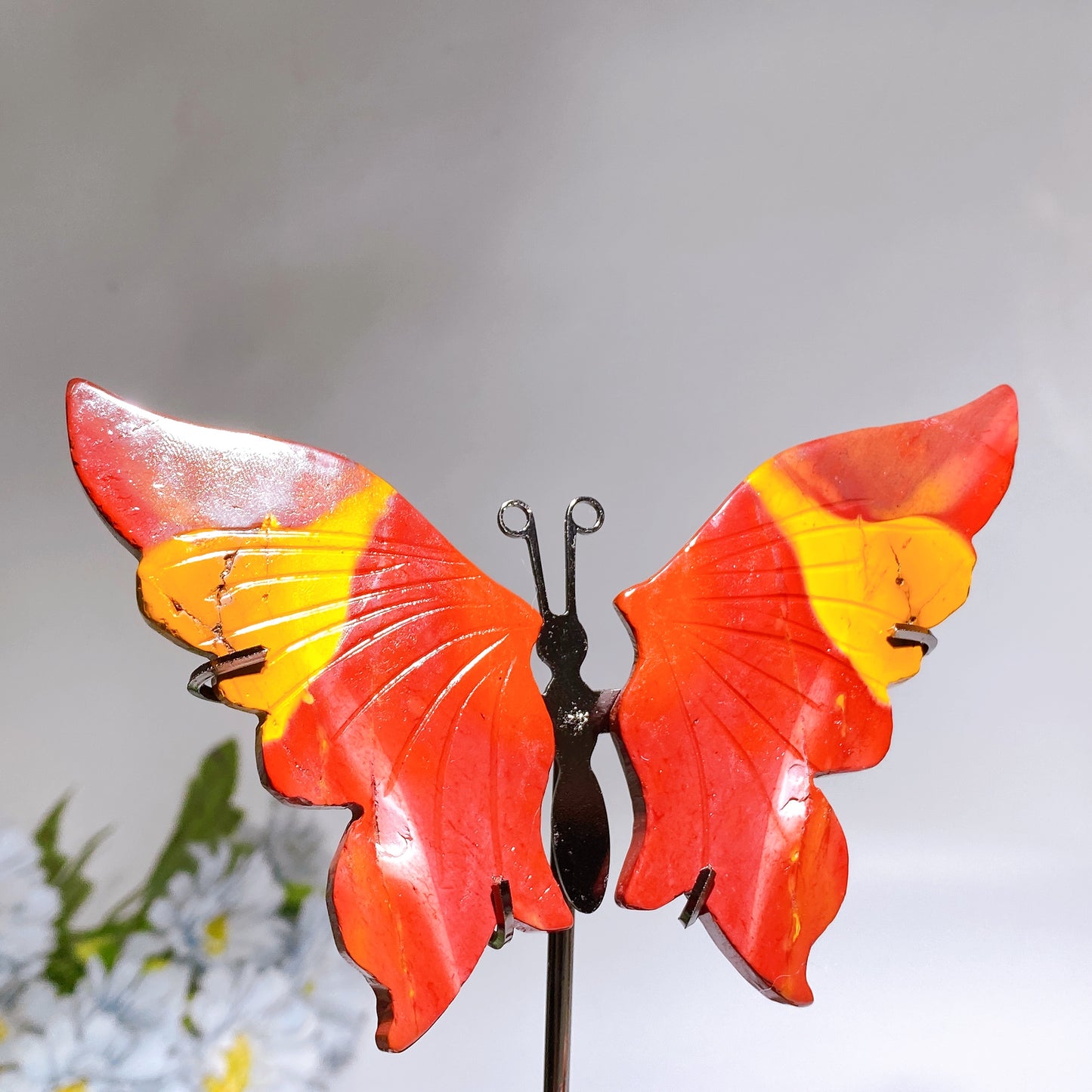 Mookite Butterfly Wings Carving with Stand Crystal Healing Bulk Wholesale