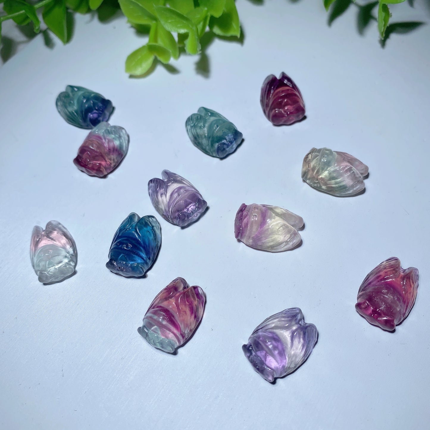 Mini Fluorite Cincada Carvings for Jewelry DIY Crystal Healing Bulk Wholesale