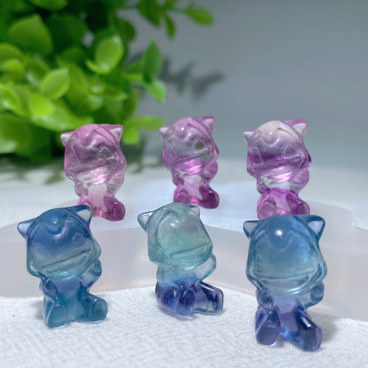 Mixed Fluorite Mini Cartoon Character Crystal Healing Bulk Wholesale