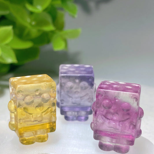Mixed Fluorite Mini Cartoon Character Crystal Healing Bulk Wholesale