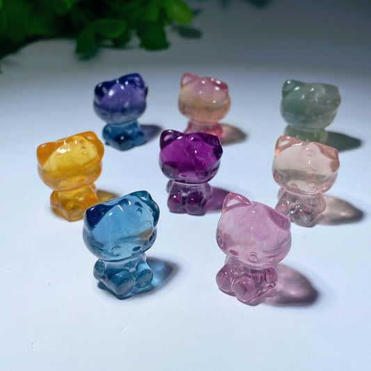 Mixed Fluorite Mini Cartoon Character Crystal Healing Bulk Wholesale