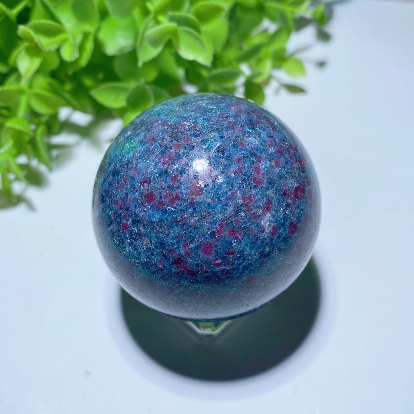 2.0"-4.0" Ruby Kyanite In Green Mica Sphere Crystal Healing Bulk Wholesale