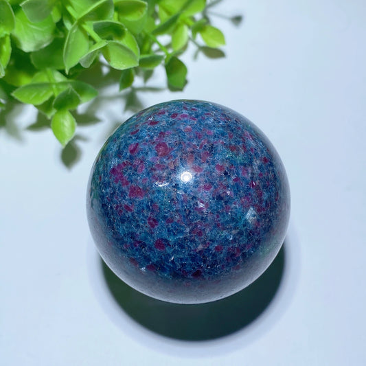 2.0"-4.0" Ruby Kyanite In Green Mica Sphere Crystal Healing Bulk Wholesale