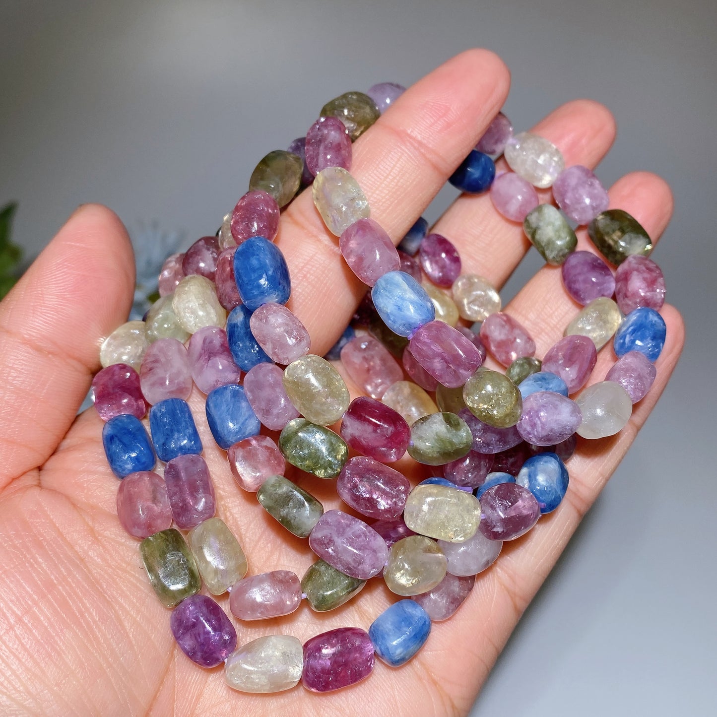 10mm Purple Mica Green Mica Yellow Mica & Kyanite Bracelet Crystal Healing Bulk Wholesale