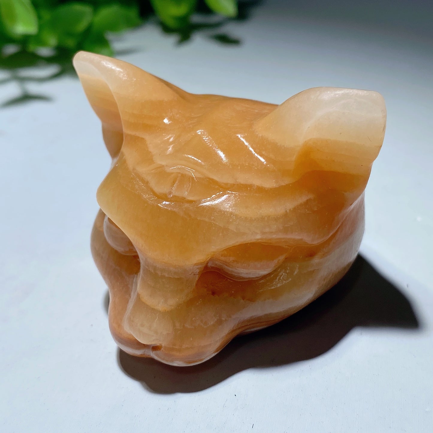 1.8" Mixed Crystal Cat Head Carvings Crystal Healing Bulk Wholesale