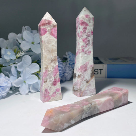 4.0"-8.0" Pink Tourmaline Tower Crystal Healing Bulk Wholesale