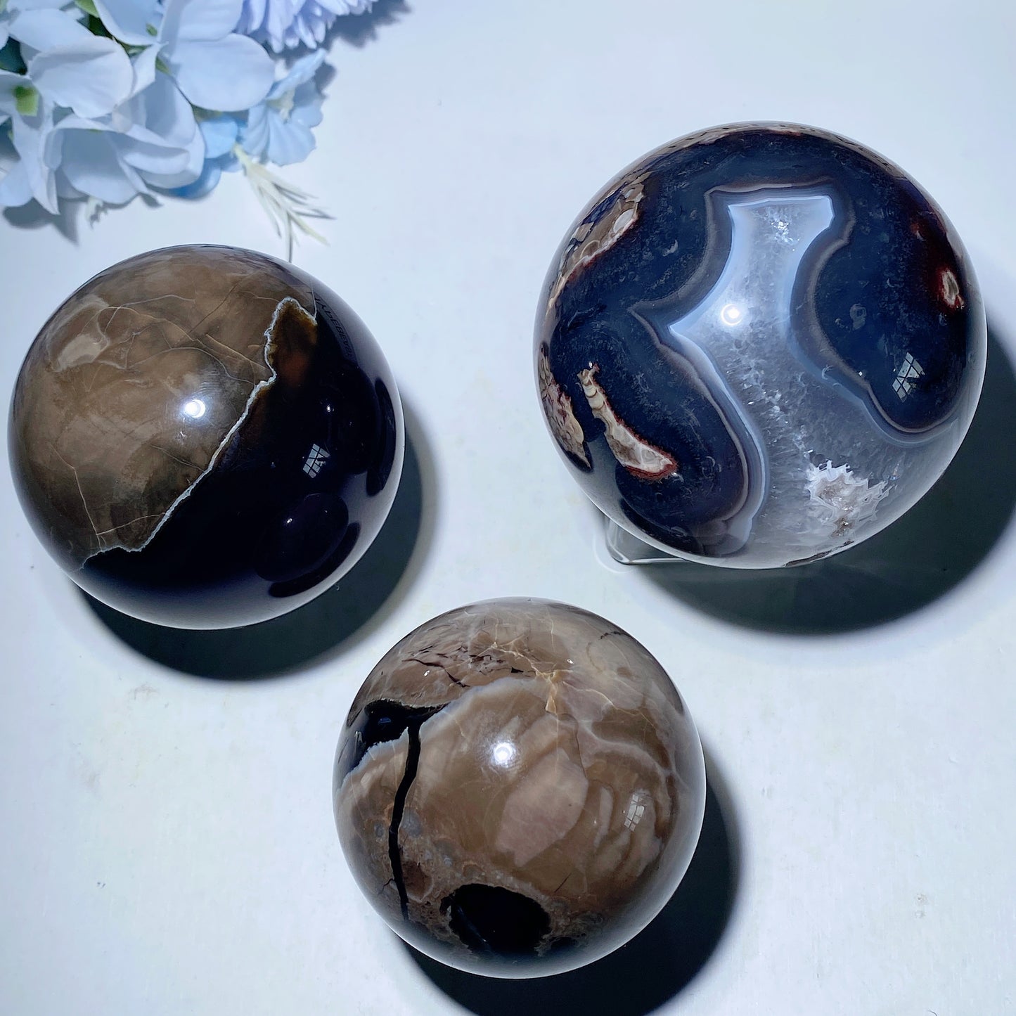 2.0"-4.0" Volcanno Agate Sphere Crystal Healing Bulk Wholesale