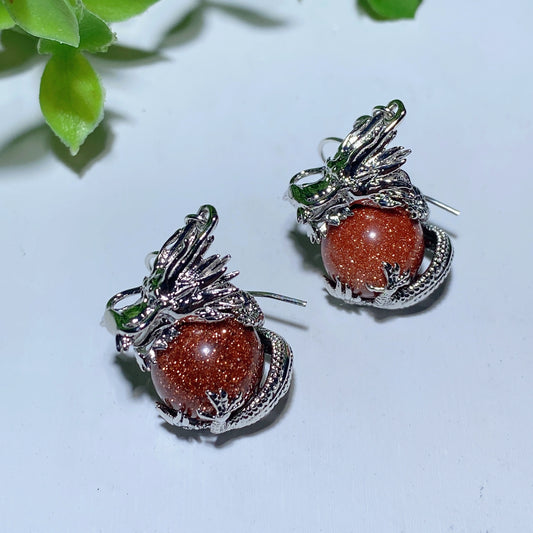 Mixed Crystal Dragon Earrings Crystal Healing Bulk Wholesale