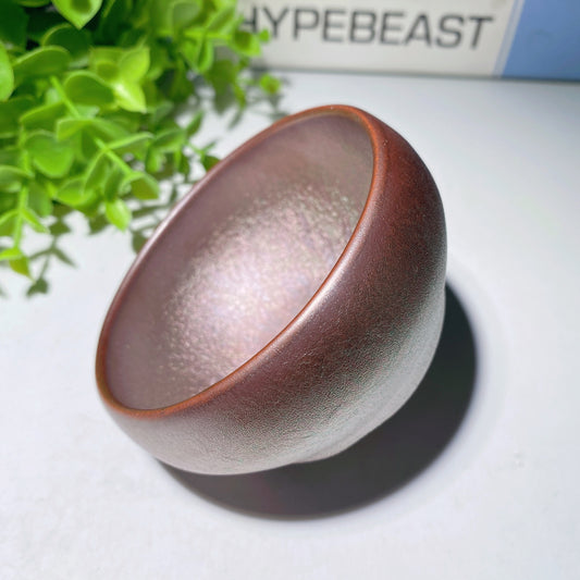 3.4" Metal Coating Ceramic Cup Crystal Healing Bulk Wholesale