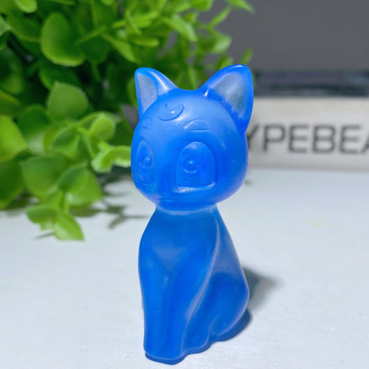 2.2" Mixed Crystal Cat Carvings Crystal Healing Bulk Wholesale