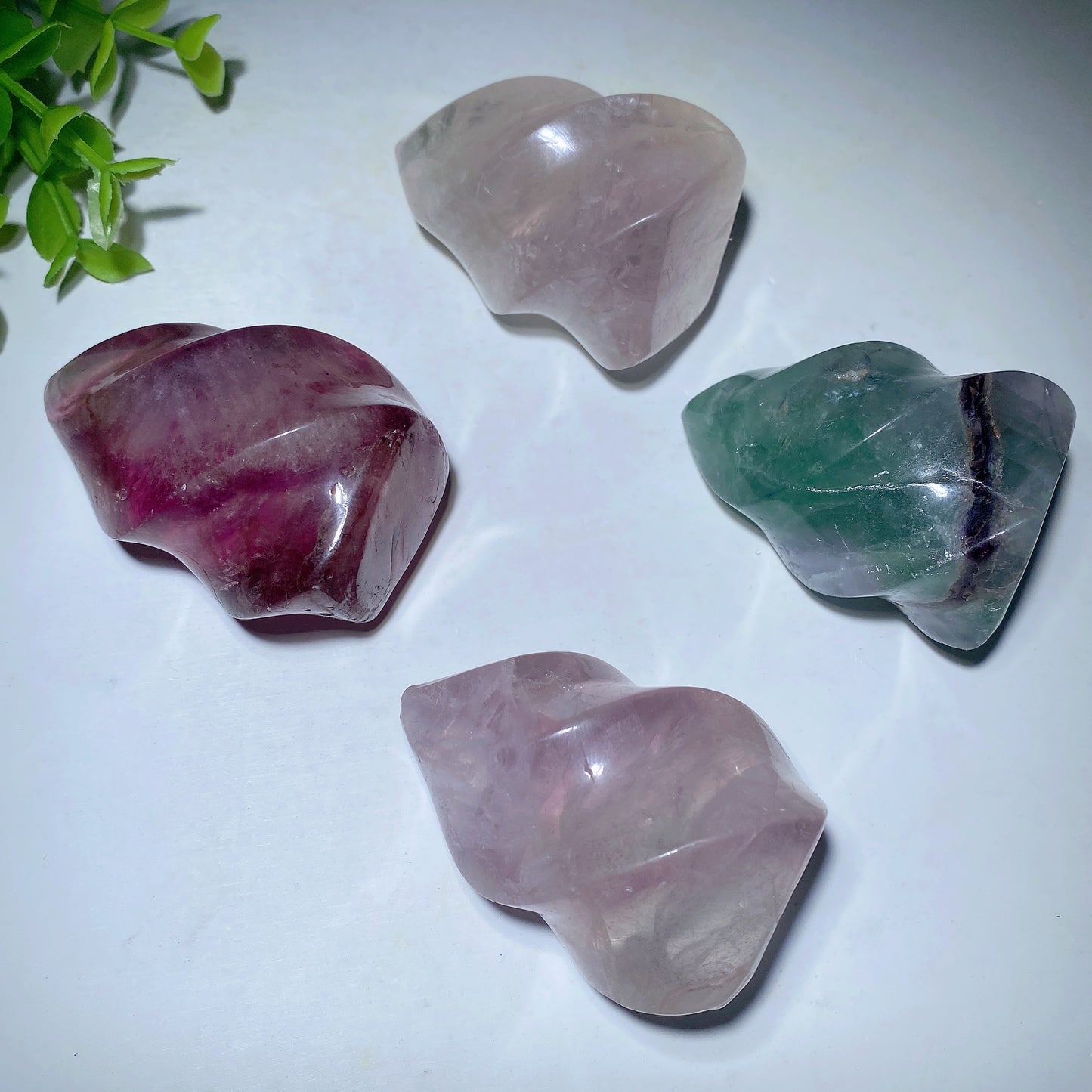 2.35" Fluorite Flame Carvings Crystal Healing Bulk Wholesale