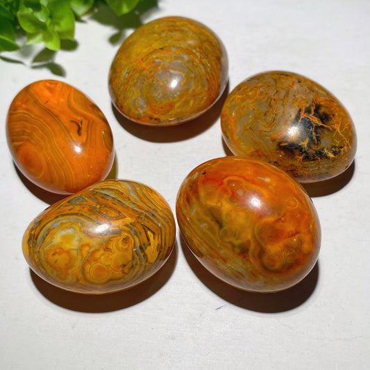Yellow Bandage Agate Palms Crystal Healing Bulk Wholesale