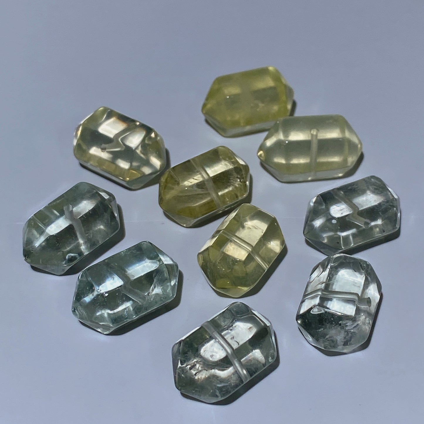 18mm Drilled Citirne Green Quartz DT Point Pendant Crystal Healing Bulk Wholesale
