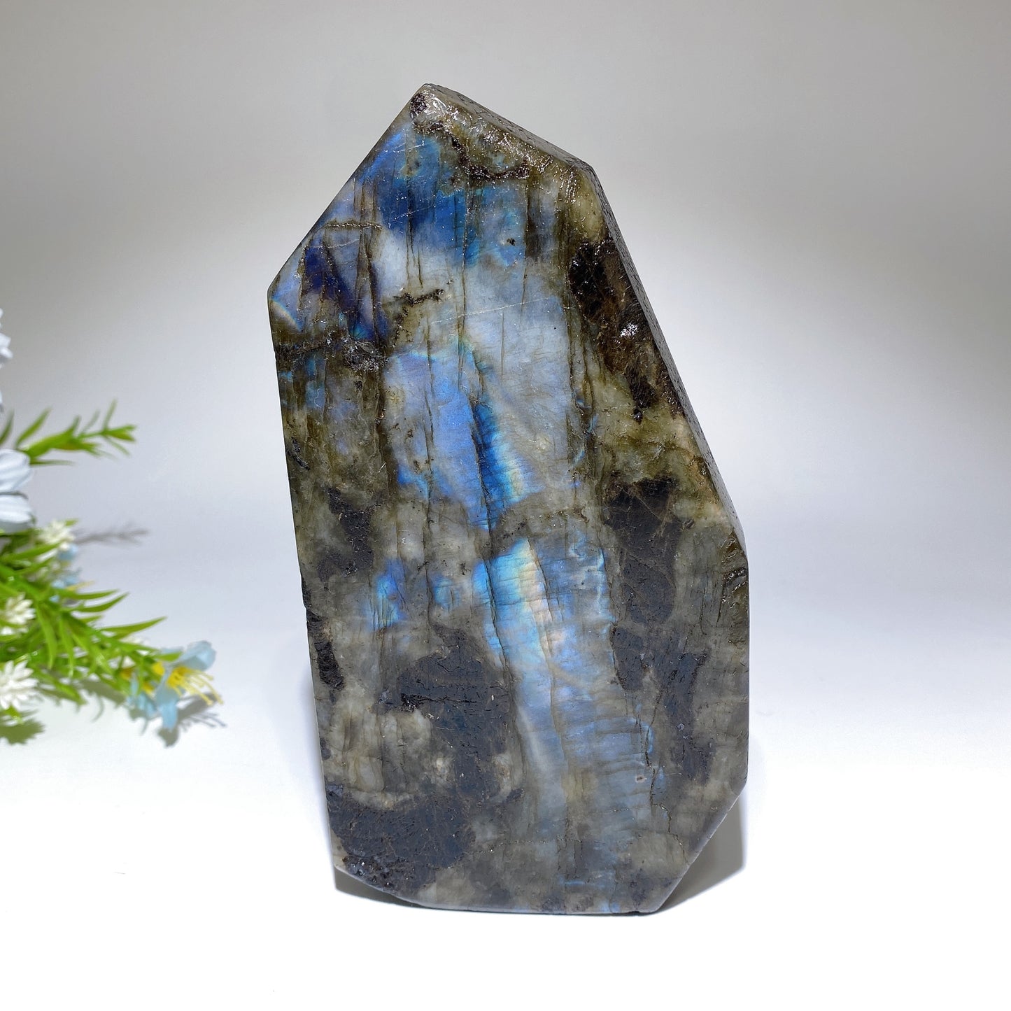 14.5cm Unique Labradorite Mermaid Carving Free Form Crystal Healing Bulk Wholesale