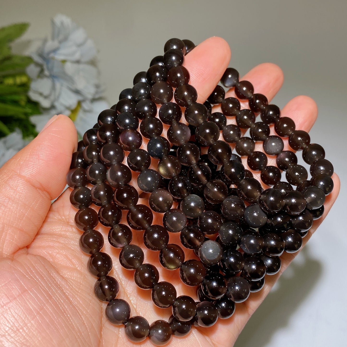 8mm Ice Obsidian Bracelet Crystal Healing Bulk Wholesale