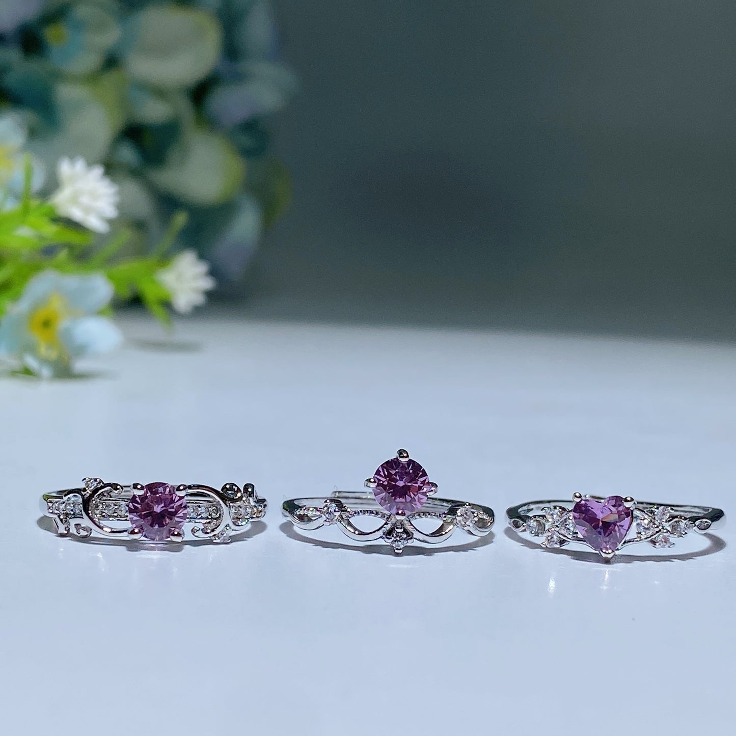 White Cooper Alexanderite Ring Crystal Healing Bulk Wholesale