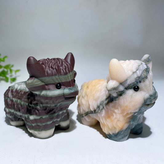 3.2" Crystal Cattle Carving Crystal Healing Bulk Wholesale
