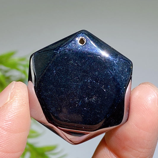 1 pc Drilled Terahertz for Pendant DIY Crystal Healing Bulk Wholesale