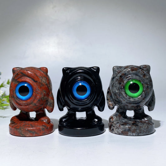 2.8" Crystal Michael Wazowski Carving Monsters Inc. Character Crystal Healing Bulk Wholesale