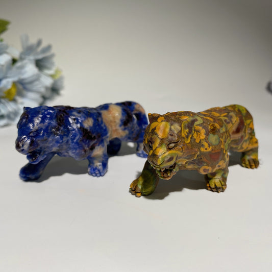 3.5" Sodalite Fruit Jasper Tiger Carvings Crystal Healing Bulk Wholesale