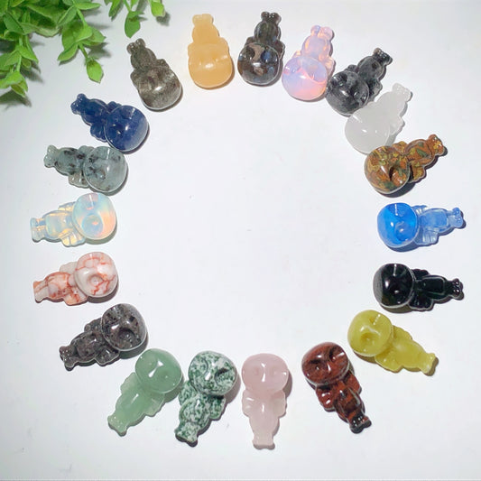 1.5" Mixed Crystal Jack Skellington Carvings Crystal Healing Bulk Wholesale