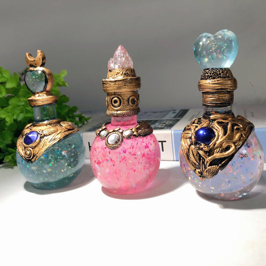 5.5" Resin Magic Potion Bottle Crystal Healing Bulk Wholesale