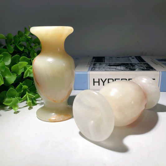 4.5" Afghan Jade Vase Carvings Crystal Healing Bulk Wholesale