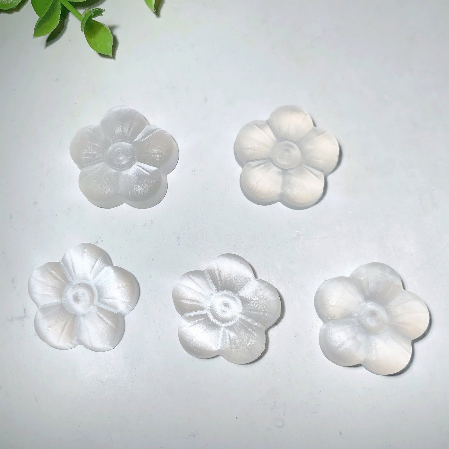 1.1" Selenite Flower Carvings Crystal Healing Bulk Wholesale