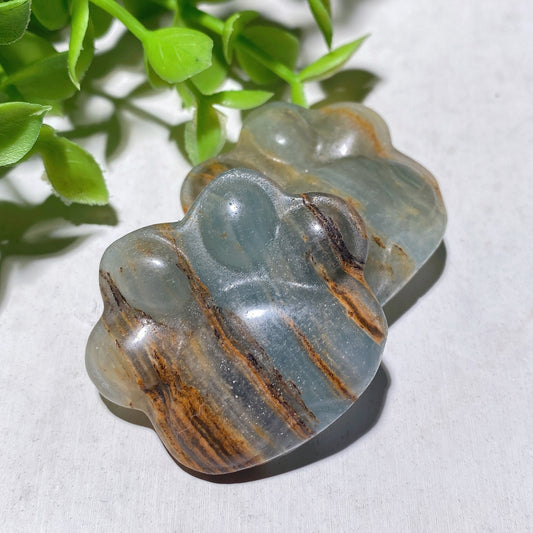 1.5" Blue Onyx Paw Crystal Carvings Crystal Healing Bulk Wholesale