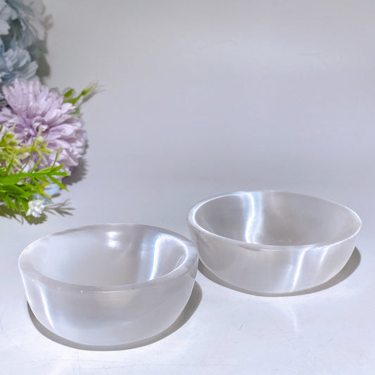 2.7"-3.1" Selenite Bowl Carving Crystal Healing Bulk Wholesale