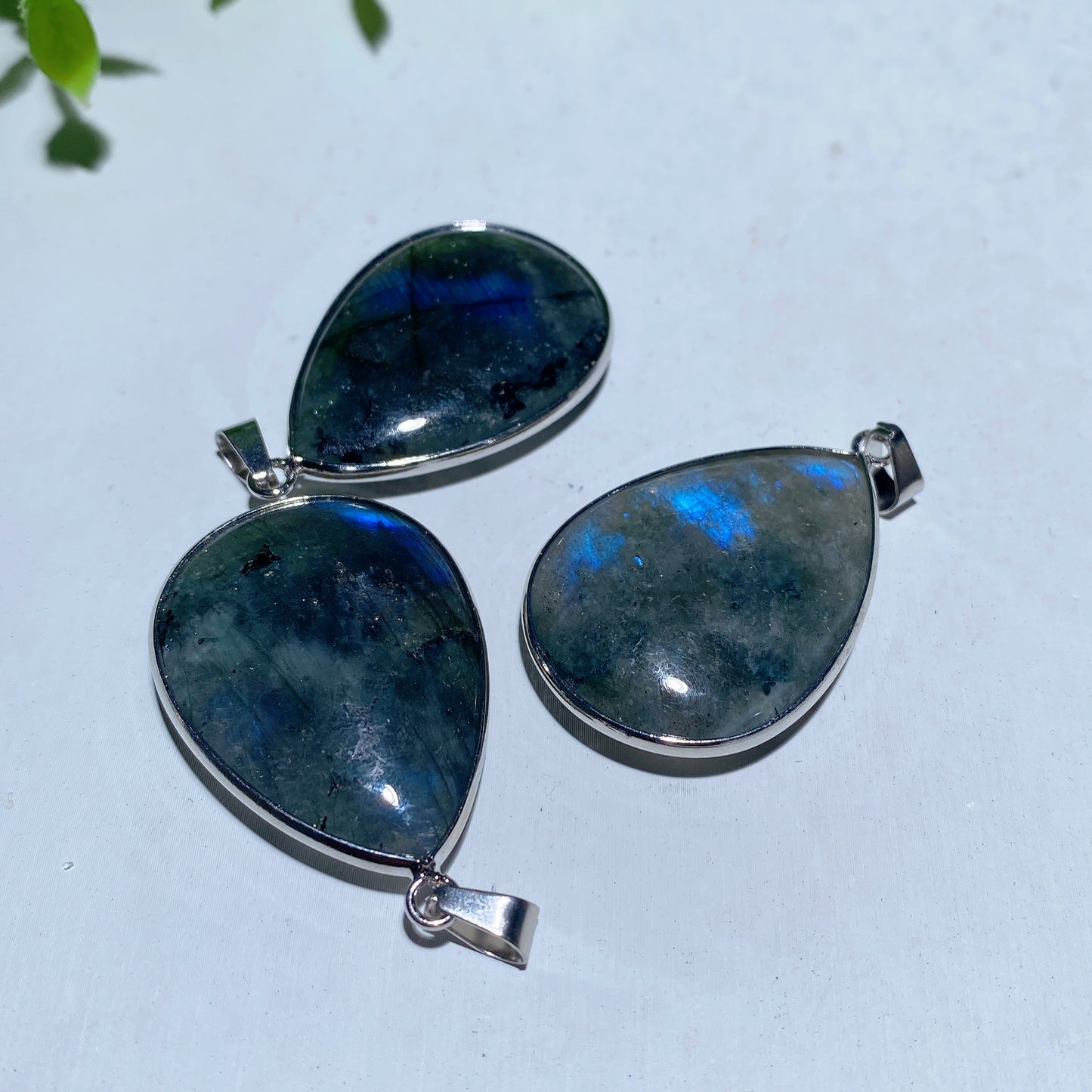1.5" Labradorite Water Drop Shape Pendant Crystal Healing Bulk Wholesale