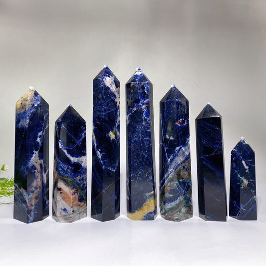 10-20cm Sodalite Point Tower Carving Crystal Healing Bulk Wholesale