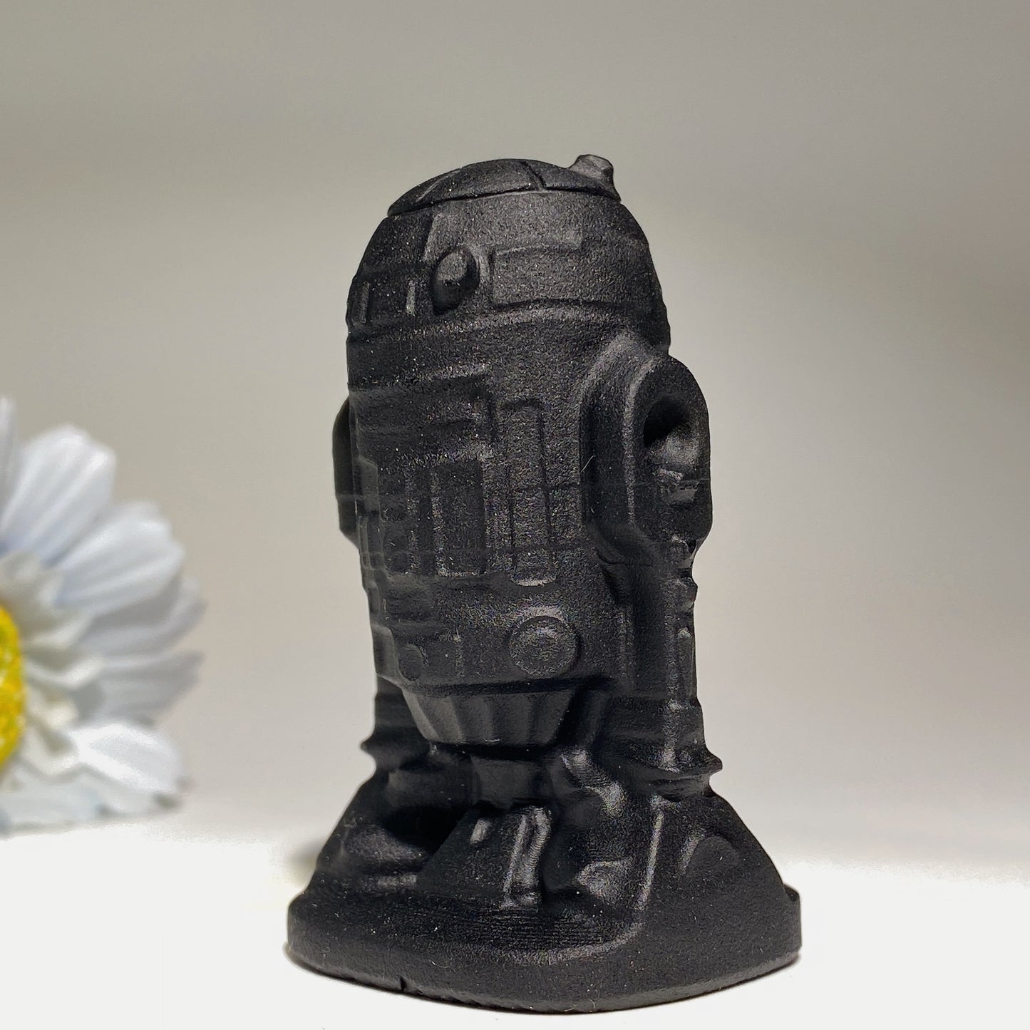 2.5" Black Obsidian R2D2 Carvings Crystal Healing Bulk Wholesale