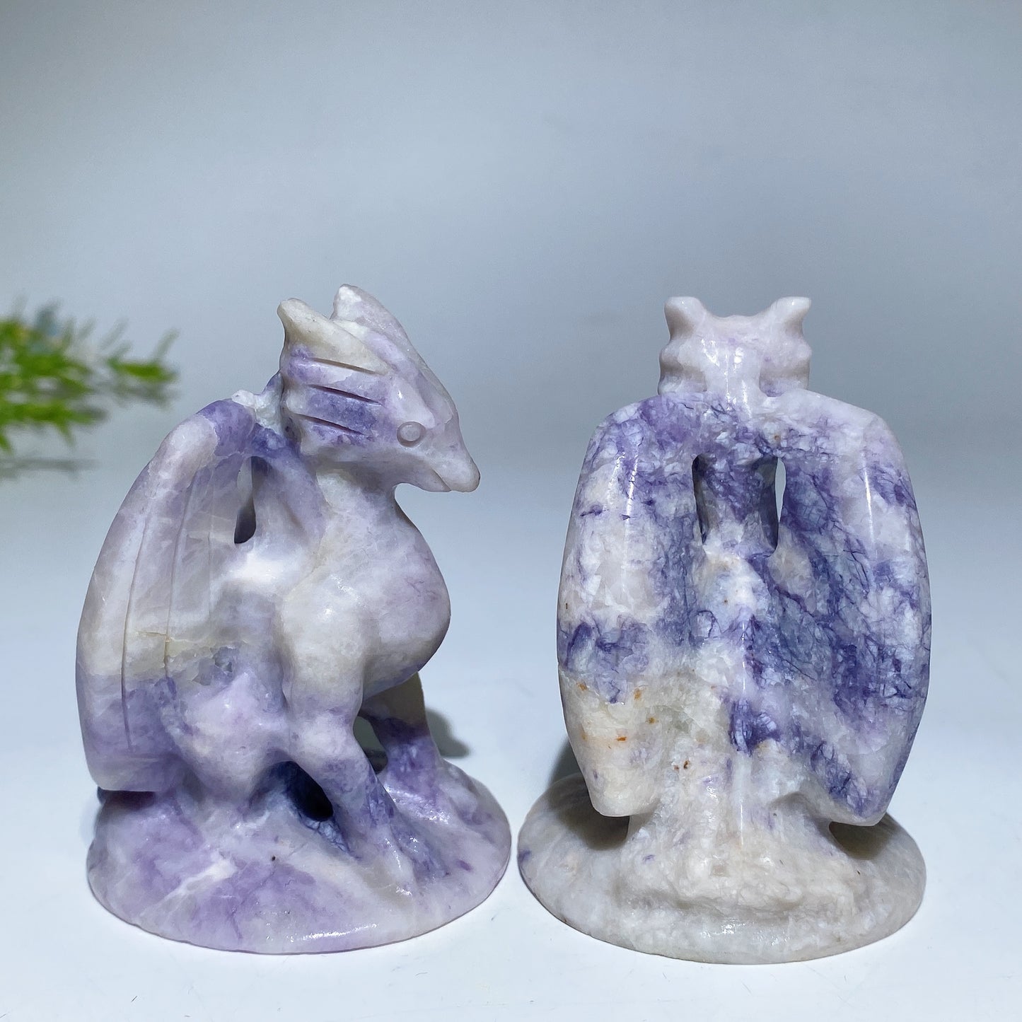 2.7" Lavender Jasper Dragon Carving Crystal Healing Bulk Wholesale