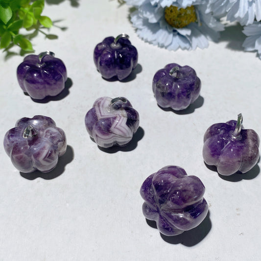 1.15" Dream Amethyst Pumpkin Carvings Crystal Healing Bulk Wholesale